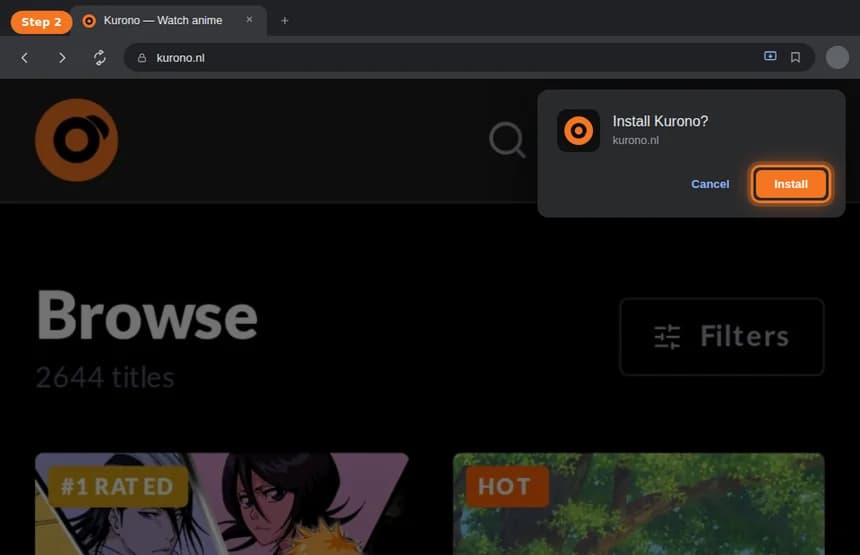 Step 2: Confirm with Install